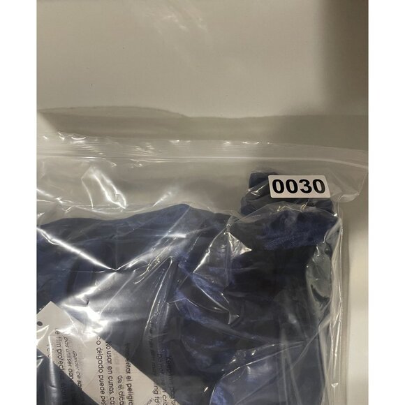 Calvin Klein Navy Crushed Velvet Lounge Pants Large Drawstring Waist - Picture 11 of 12